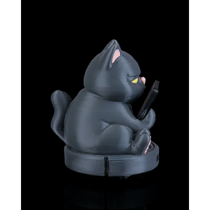 Furminator – Le Chat Grognon Au Téléphone | Figurine Décorative Humoristique