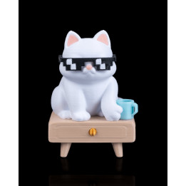 Feline Fine – Le Chat Cool Avec Lunettes De Soleil & Café