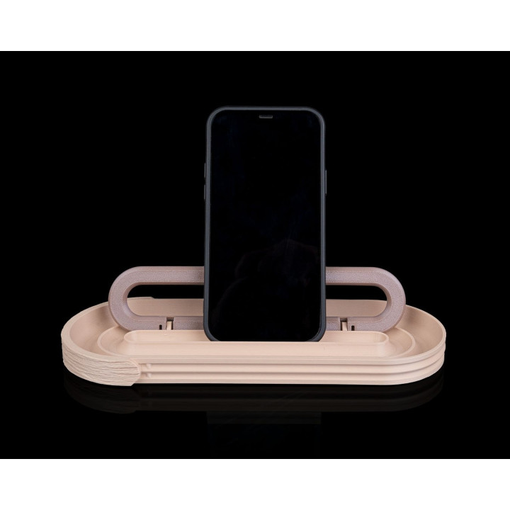 Kit Bureau Natural Timber – Organisateur & Support Téléphone Effet Bois