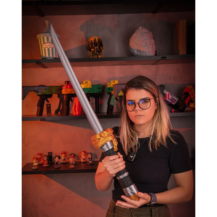 Katana Dragon'S Ambush – Réplique Décorative Dragonne Dorée