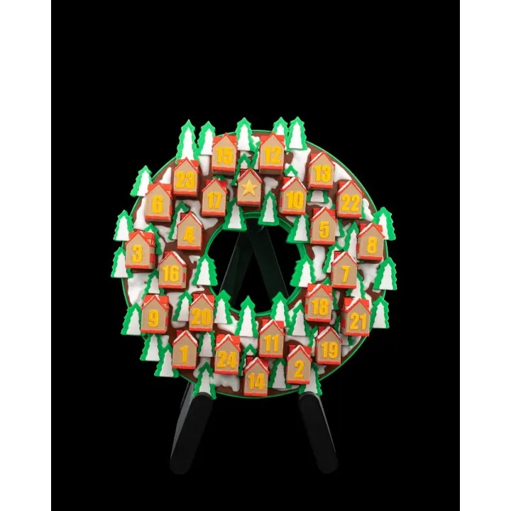 Couronne Avent Lumineuse Village Noël – Made in Occitanie
