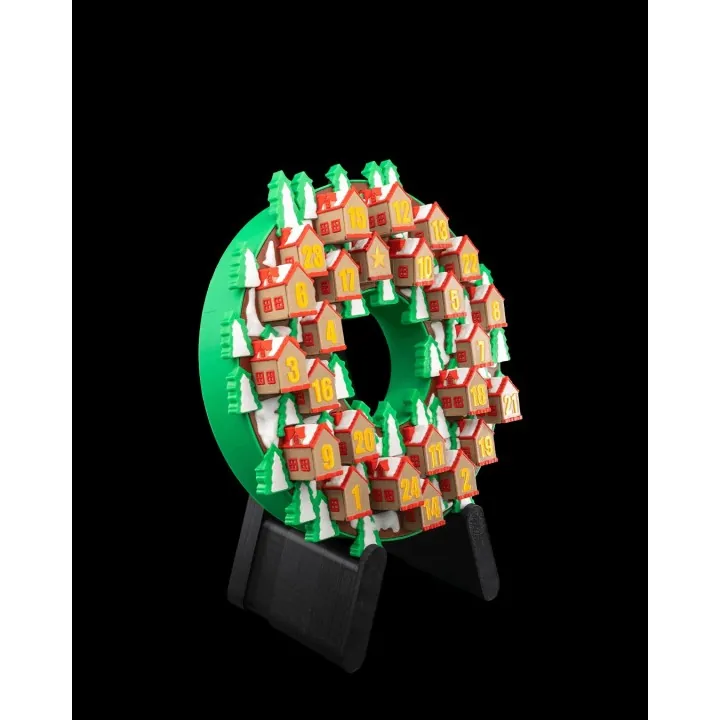 Couronne Avent Lumineuse Village Noël – Made in Occitanie