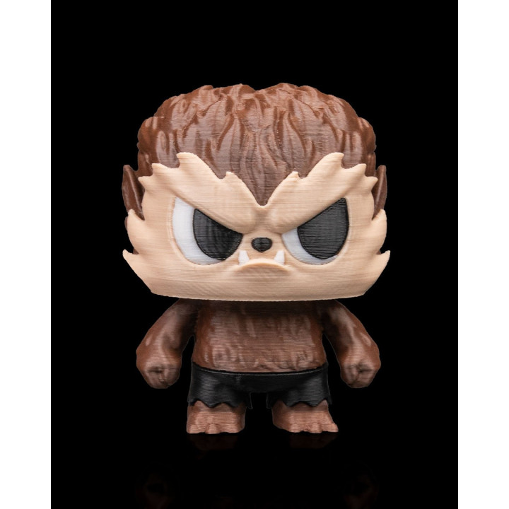 Wantywolf – Figurine Loup-Garou Chibi Multicolore