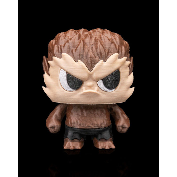 Wantywolf – Figurine Loup-Garou Chibi Multicolore