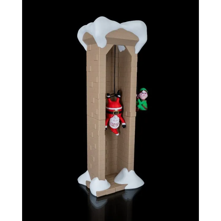 Père Noël coincé cheminée – Déco Noël Made in Occitanie