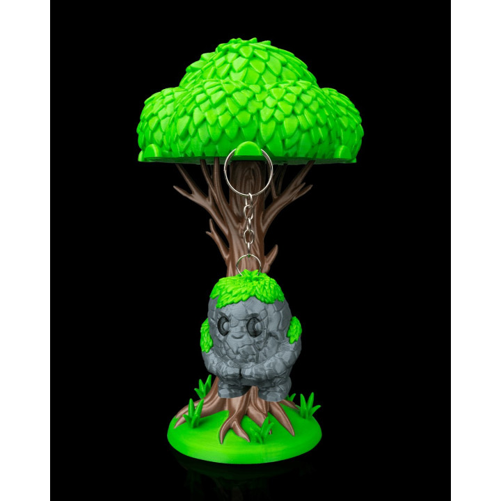 Pebbi L'Esprit De Pierre – Porte-Clés Figurine Gardien De Forêt