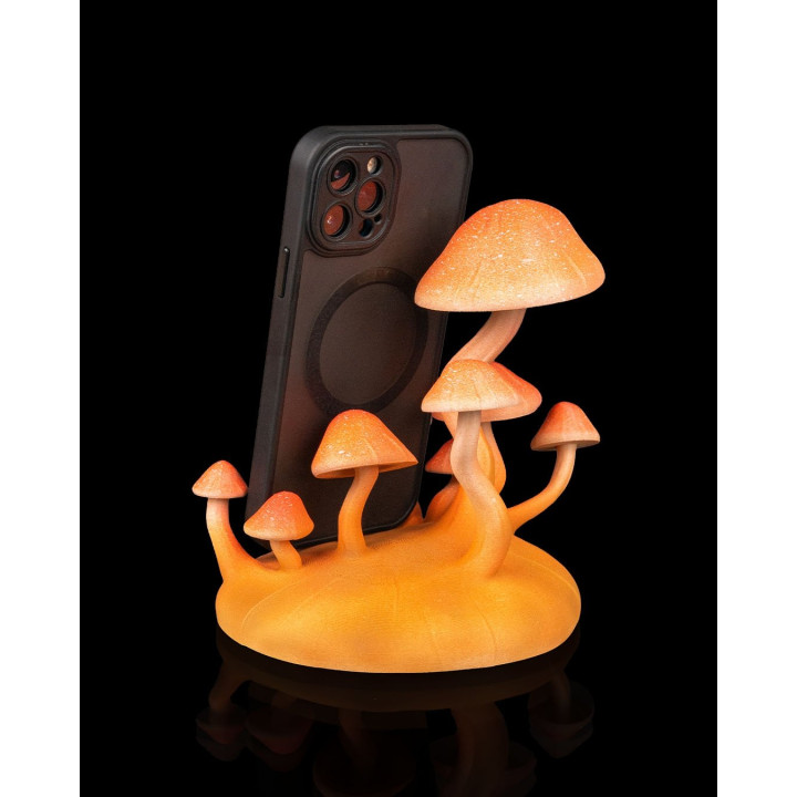 Spores Station – Support Téléphone Champignons Décoratif