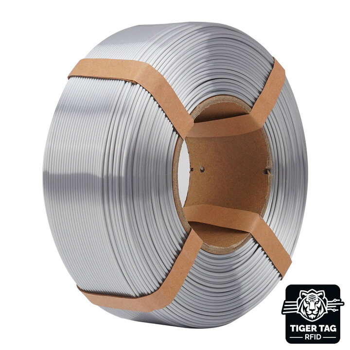 eSun - PLA-Silk - Argent - 1,75 mm - 1kg Recharge avec RFID Tiger