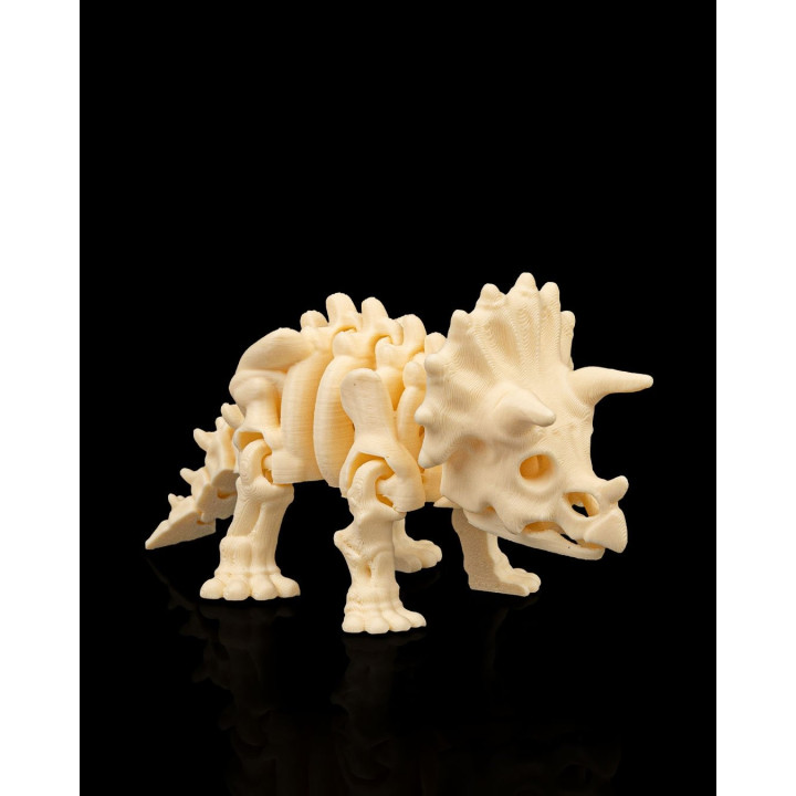 Squelette Tricératops Articulé – Figurine Dinosaure Préhistorique