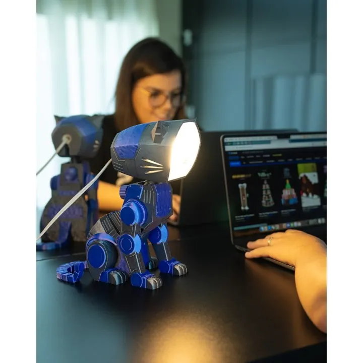Lampe Chat Robot – Déco Geek Made in Occitanie