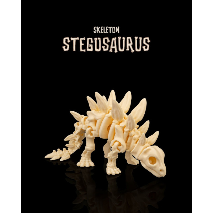 Stégosaure Squelette Articulé – Figurine Dinosaure Fossile