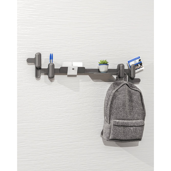 Système Mural Tout-En-Un – Porte-Manteau, Rangement & Organisation