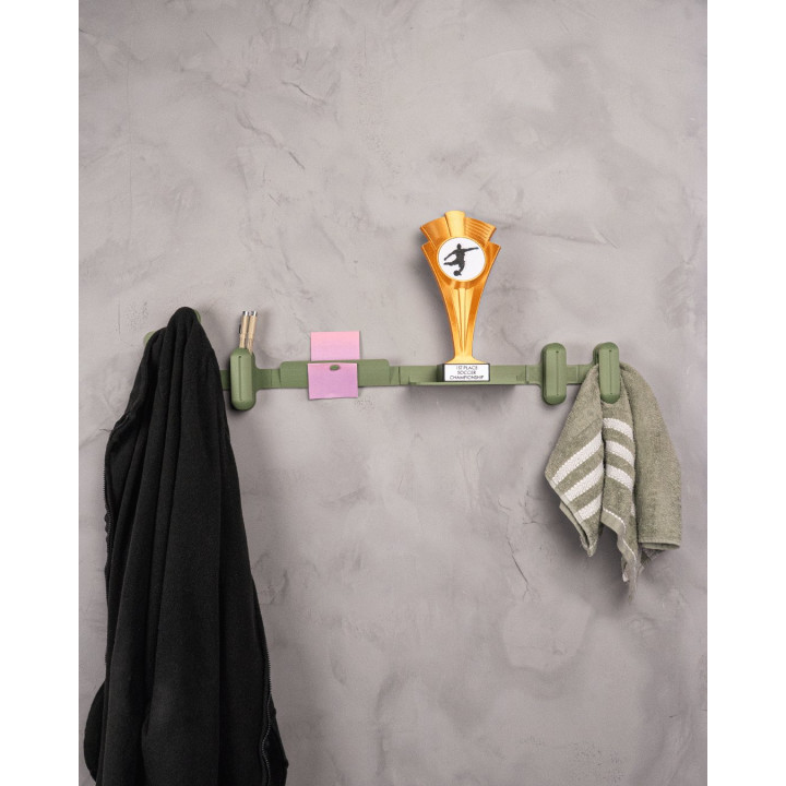 Système Mural Tout-En-Un – Porte-Manteau, Rangement & Organisation