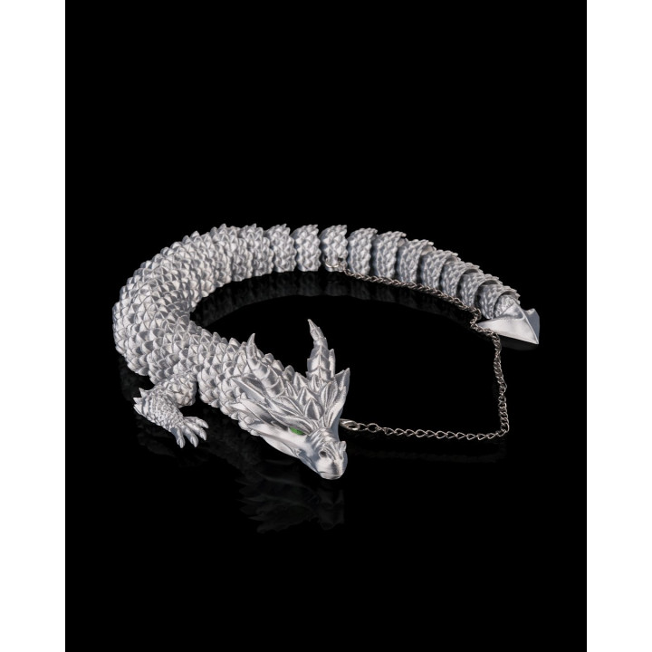 Collier Dragon Wyrm Embrace – Serpent Draconique Articulé