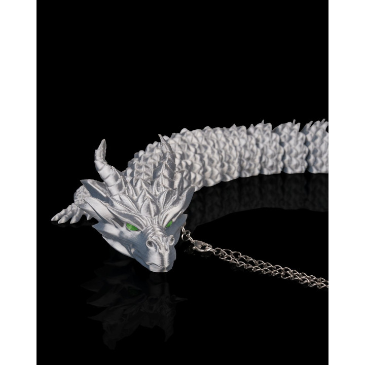 Collier Dragon Wyrm Embrace – Serpent Draconique Articulé