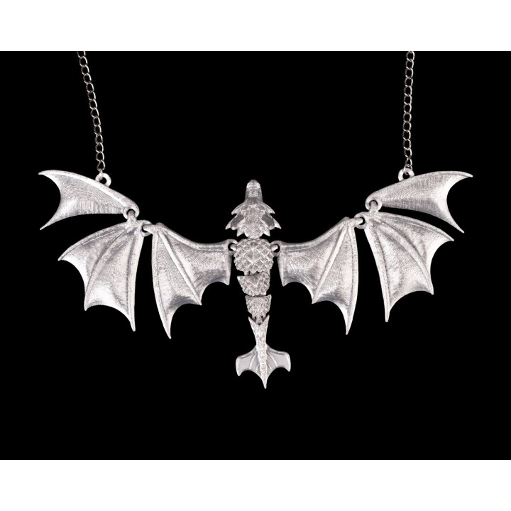 Collier Wyvern Articulé "The Soaring Fang" – Bijou Fantastique Made In Occitanie