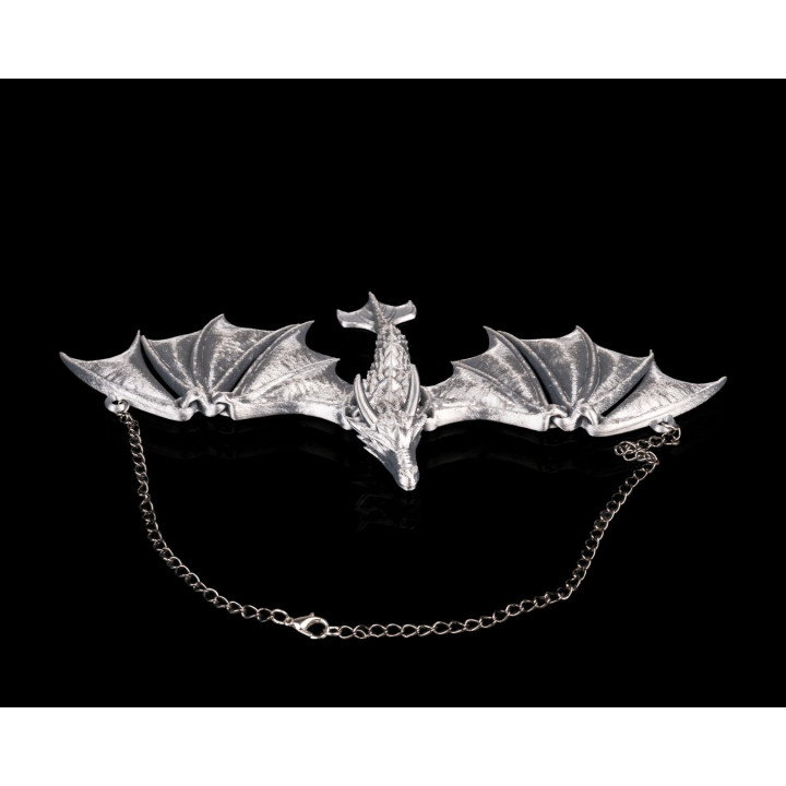 Collier Wyvern Articulé "The Soaring Fang" – Bijou Fantastique Made In Occitanie