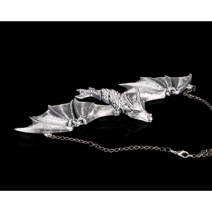 Collier Wyvern Articulé "The Soaring Fang" – Bijou Fantastique Made In Occitanie
