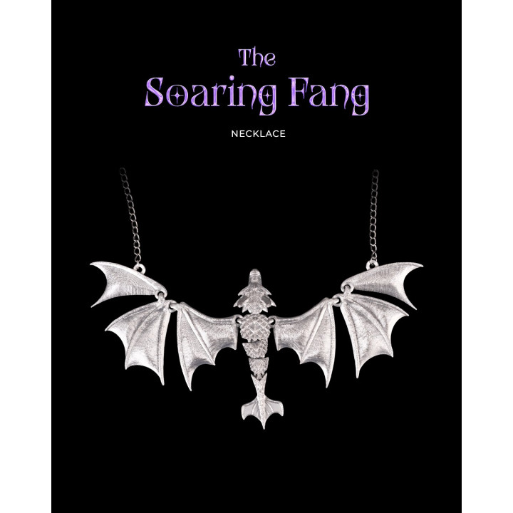 Collier Wyvern Articulé "The Soaring Fang" – Bijou Fantastique Made In Occitanie
