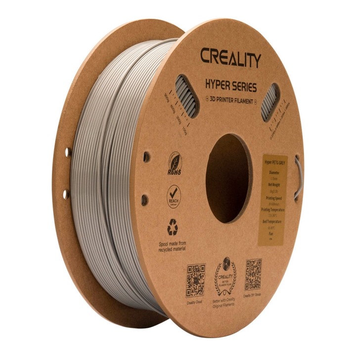 Creality - Hyper PETG - Gris (Grey) - 1,75 mm - 1 kg | Espace Maker