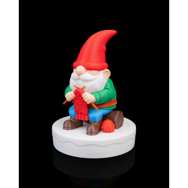 Gnome Tricoteur De Noël – Figurine Décorative Festive