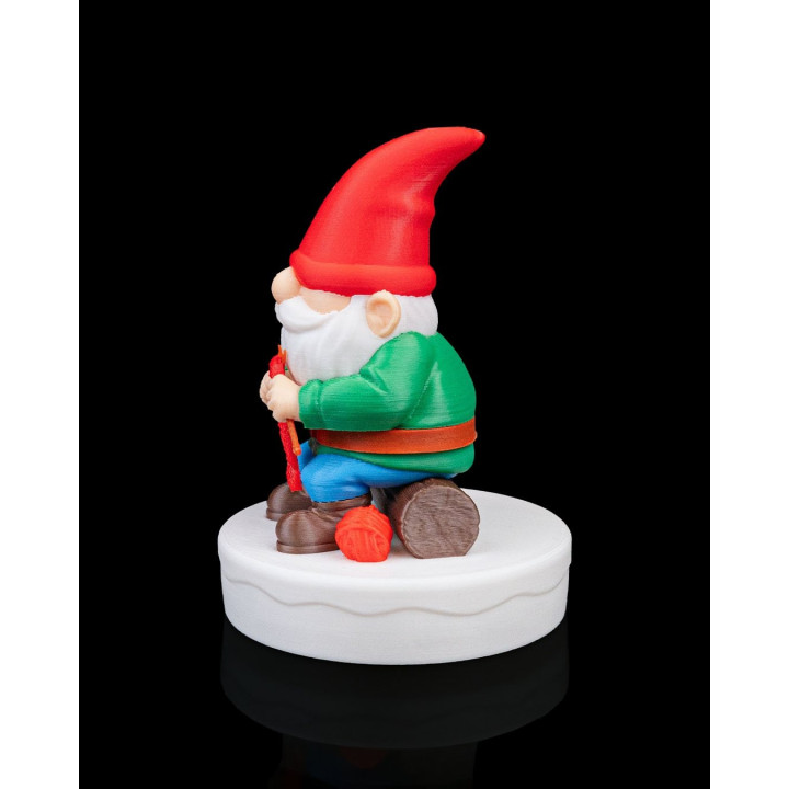 Gnome Tricoteur De Noël – Figurine Décorative Festive
