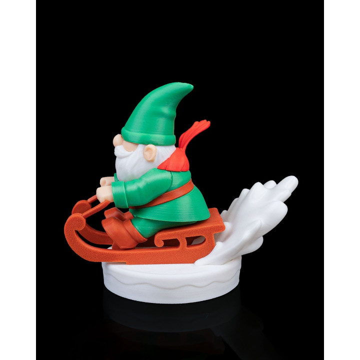 Frost Rider – Gnome Luger Figurine Décorative De Noël