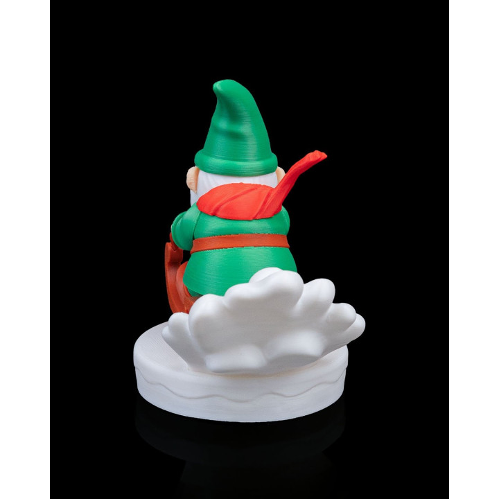 Frost Rider – Gnome Luger Figurine Décorative De Noël