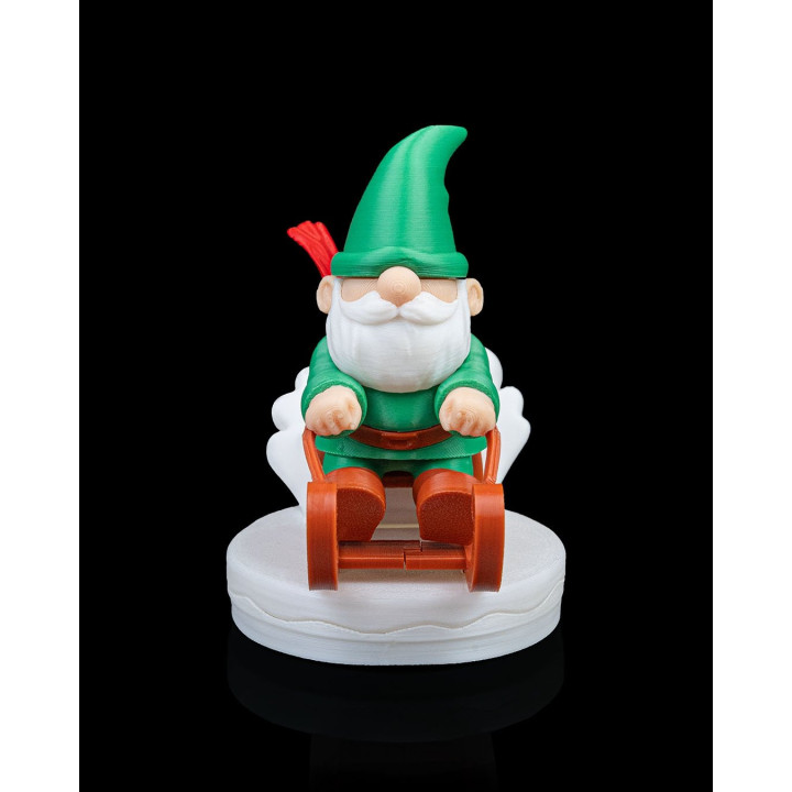 Frost Rider – Gnome Luger Figurine Décorative De Noël