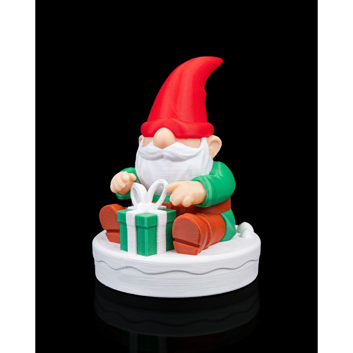 Gnome Surprise – Figurine Lutin De Noël Ouvrant Son Cadeau