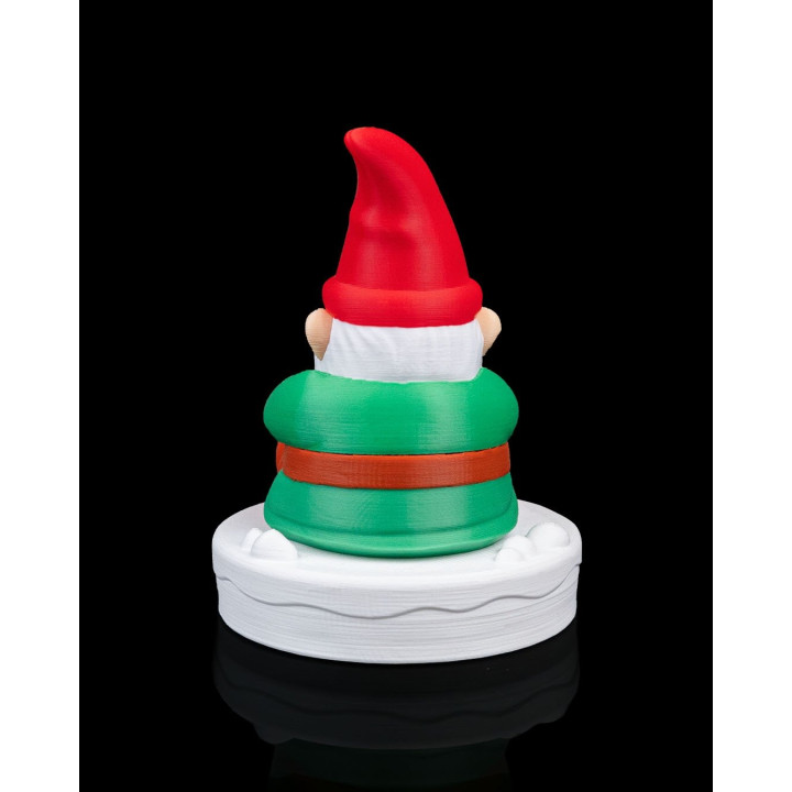 Gnome Surprise – Figurine Lutin De Noël Ouvrant Son Cadeau