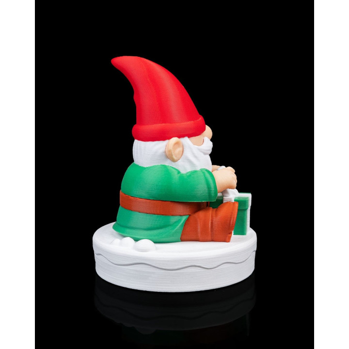 Gnome Surprise – Figurine Lutin De Noël Ouvrant Son Cadeau