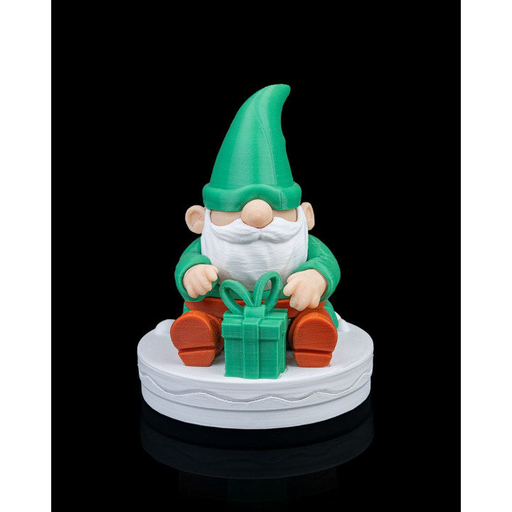 Gnome Surprise – Figurine Lutin De Noël Ouvrant Son Cadeau