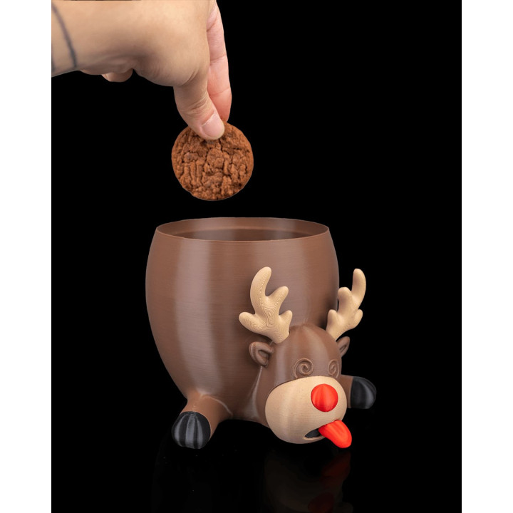 Contenant Renne Gourmand – Boîte À Biscuits De Noël Humoristique
