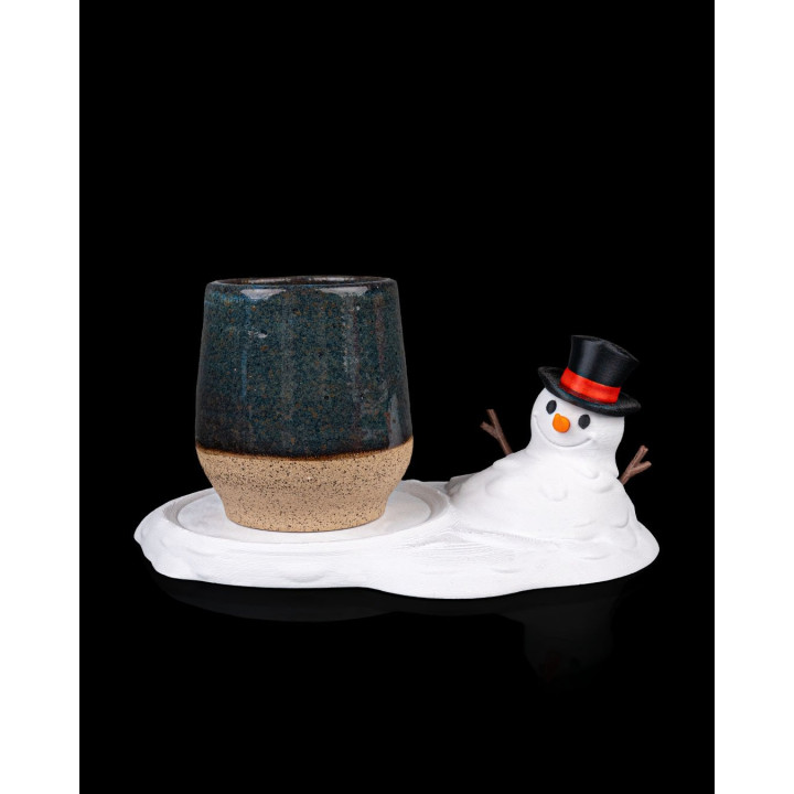 Dessous De Verre Bonhomme De Neige Qui Fond – Décoration De Table Hivernale