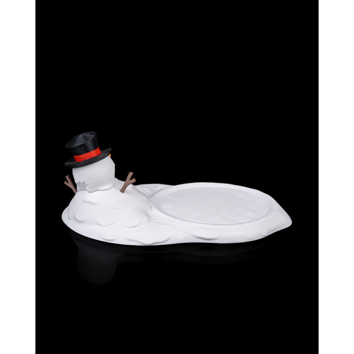 Dessous De Verre Bonhomme De Neige Qui Fond – Décoration De Table Hivernale