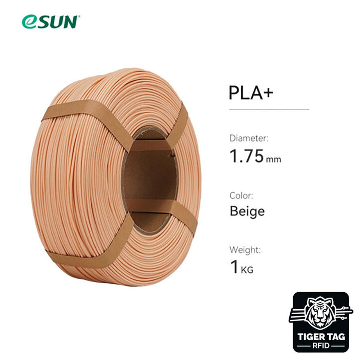eSun - PLA+ - Beige - 1,75 mm - 1 kg Recharge avec RFID TigerTag 