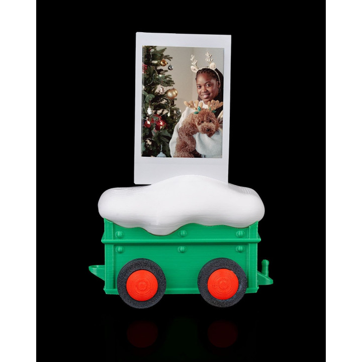Train De Noël Xmas Xpress – Décoration Festive Avec Porte-Photo & Jardinière