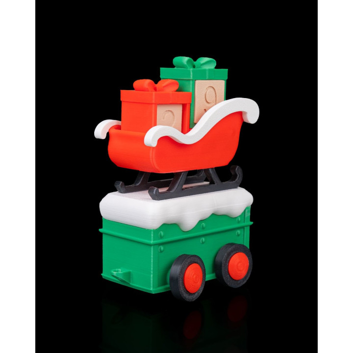 Train De Noël Xmas Xpress – Décoration Festive Avec Porte-Photo & Jardinière