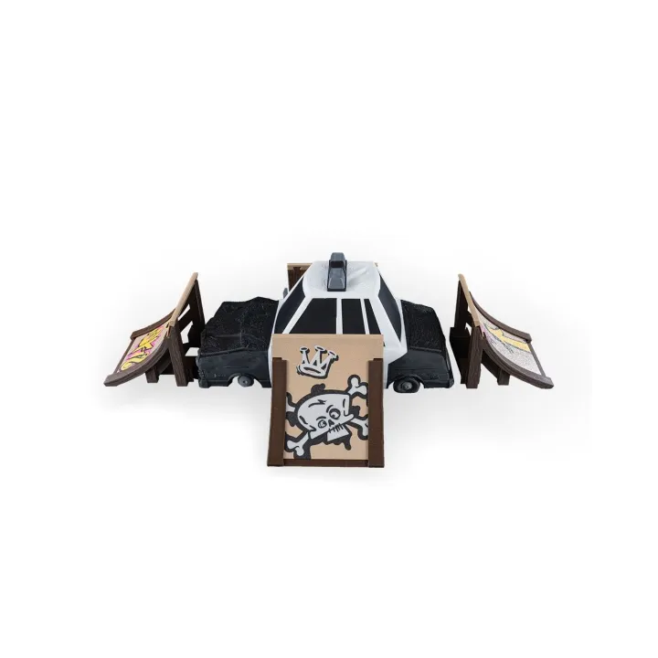 Skatepark Avec Voiture De Police – Fingerskate Urbain