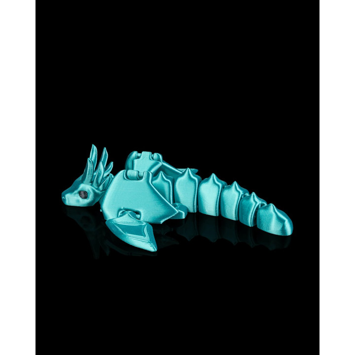 Dragon Flexi Articulé – Figurine Dragon Flexible Bleu Turquoise