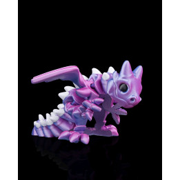 Dragon Ancien Flexi – Figurine Articulée Violet Perlé