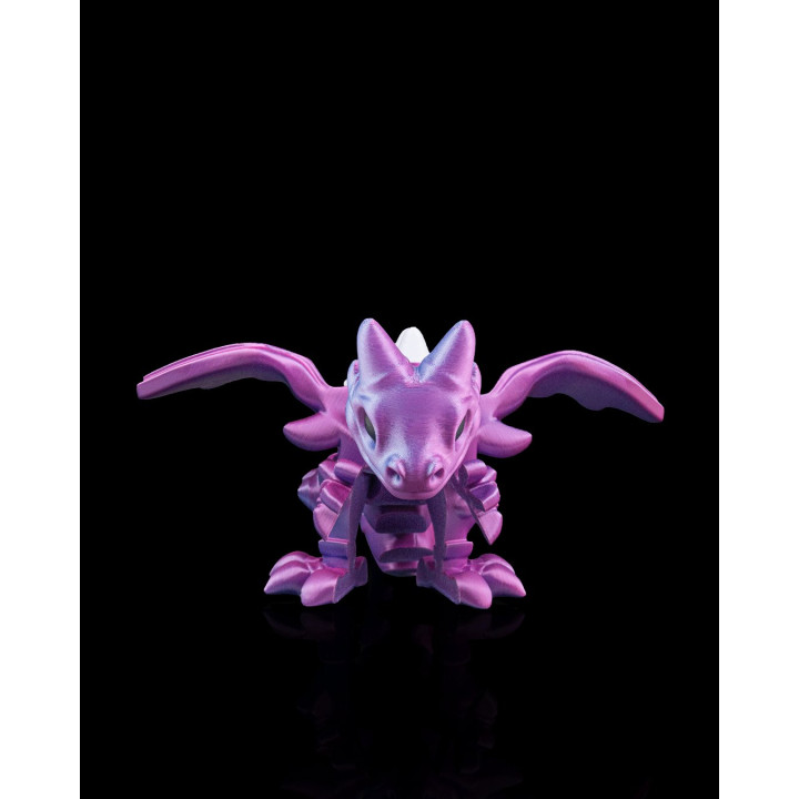 Dragon Ancien Flexi – Figurine Articulée Violet Perlé