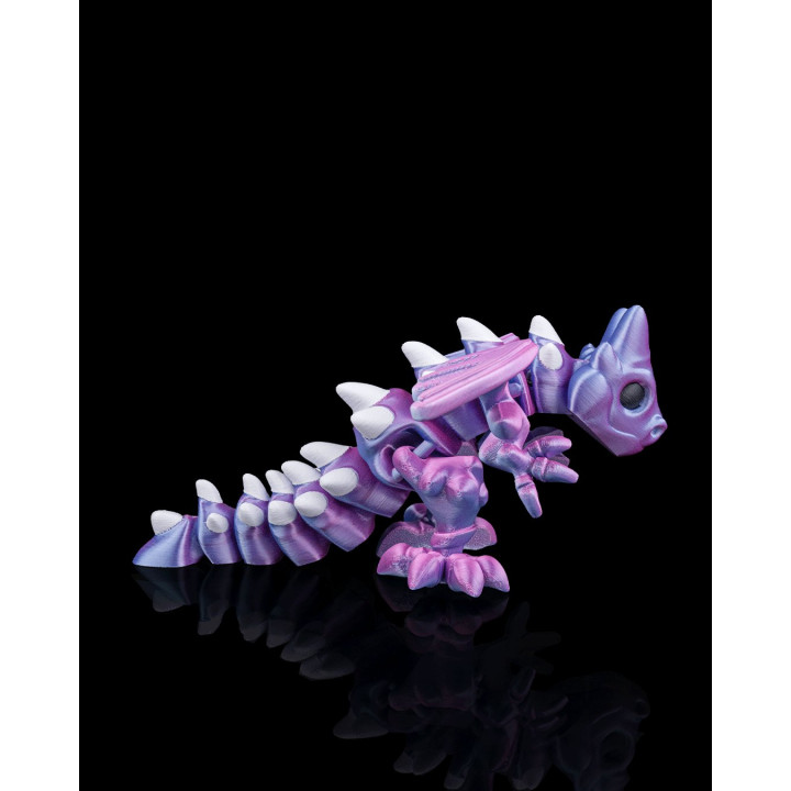 Dragon Ancien Flexi – Figurine Articulée Violet Perlé
