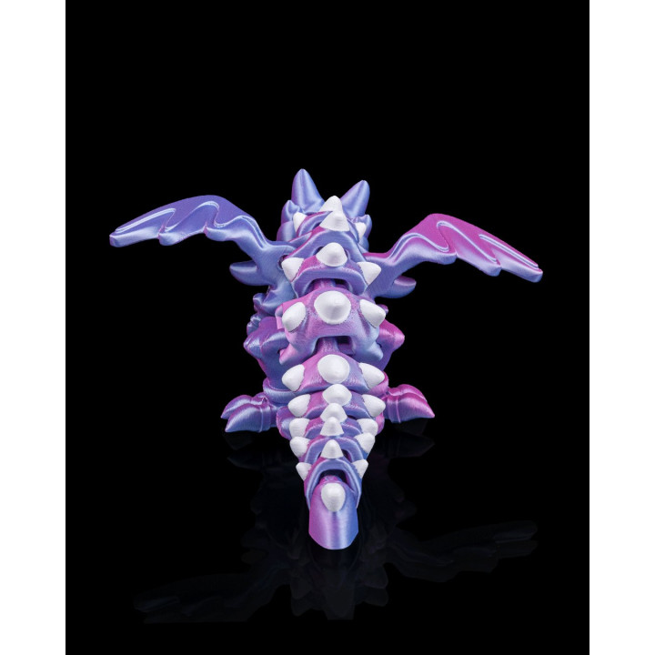 Dragon Ancien Flexi – Figurine Articulée Violet Perlé