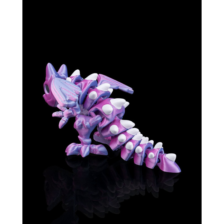 Dragon Ancien Flexi – Figurine Articulée Violet Perlé
