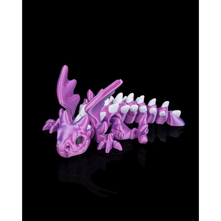 Dragon Ancien Flexi – Figurine Articulée Violet Perlé