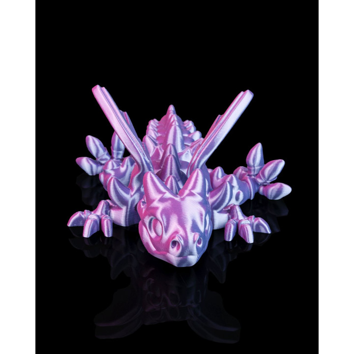 Dragon Ancien Flexi – Figurine Articulée Violet Perlé