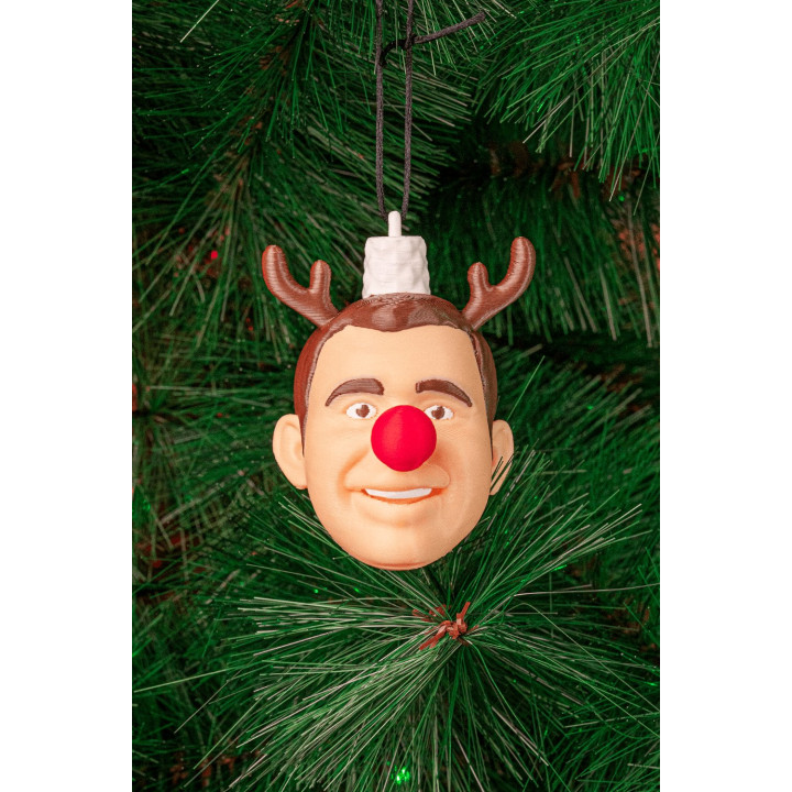 Boule De Noël Visage Personnalisable – Ornement Sapin Unique