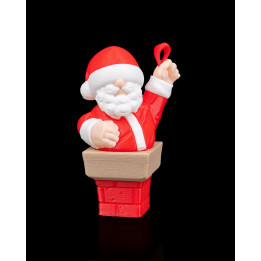Père Noël Coincé Dans La Cheminée – Figurine & Ornement De Sapin